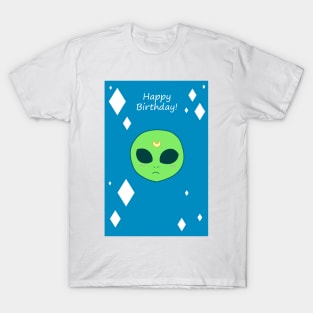 Happy Birthday - Alien Face T-Shirt